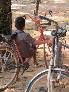 Cambodia child bicycle photo