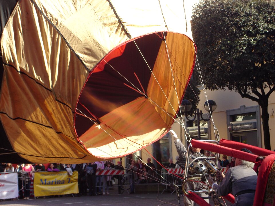 Balloon hot air balloon inflation