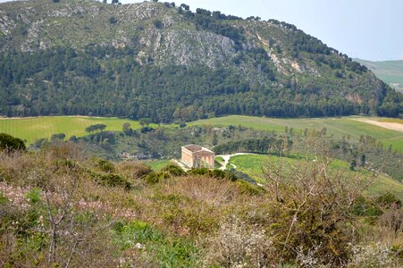 Sicily landscape temple