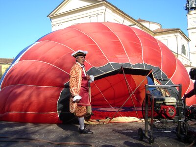 Balloon hot air balloon inflation