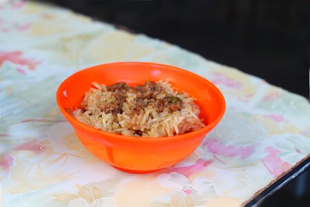 Food oil meal glutinous rice photo