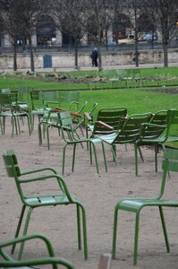 Luxembourg paris empty chairs photo