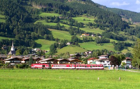 Narrow-gauge railway landscape austria photo