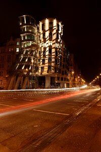 Prague night lights photo