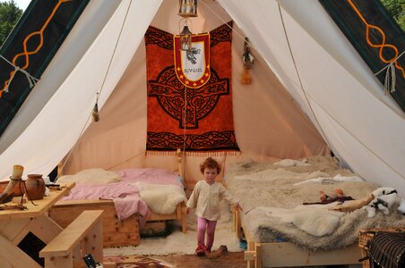 Child medieval market tent