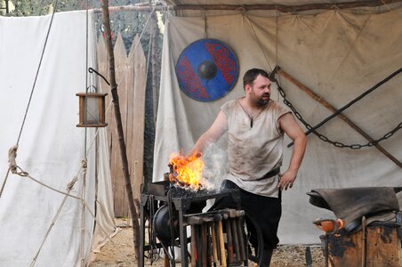 Blacksmith medieval market forge