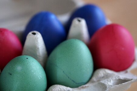 Easter eggs colored colorful photo
