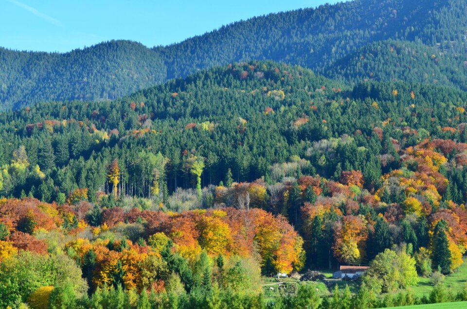 Mountains autumn landscape photo