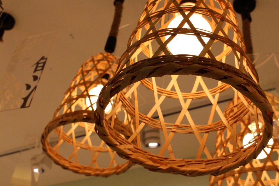 Lamp bamboo simple