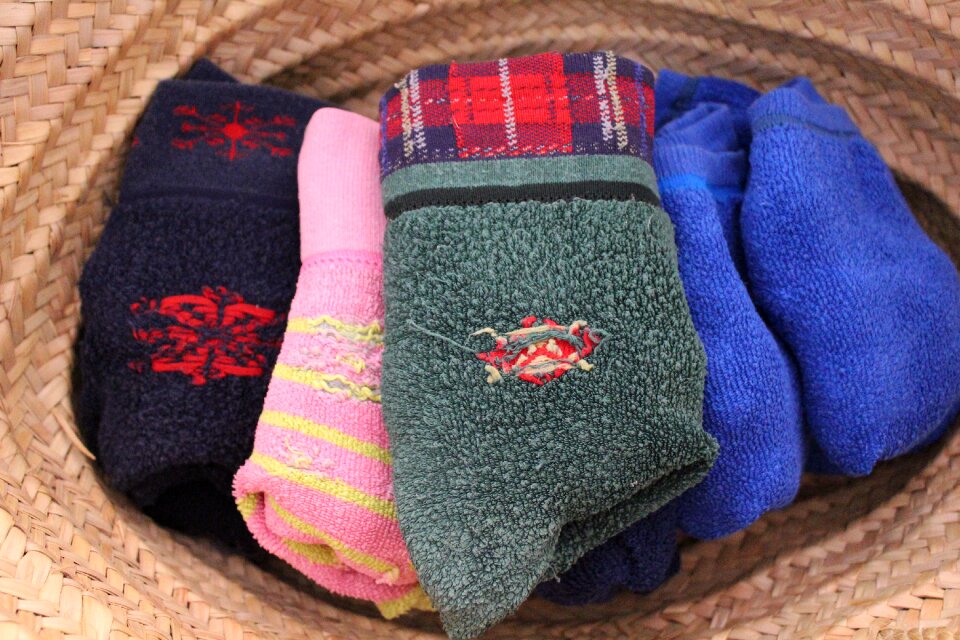 Basket socks couple colorful
