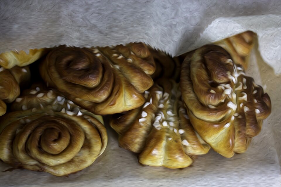 Bun painting baking
