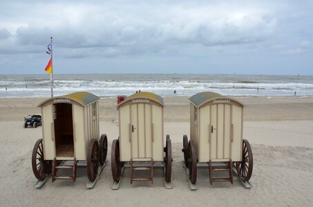 Beach sand changing room