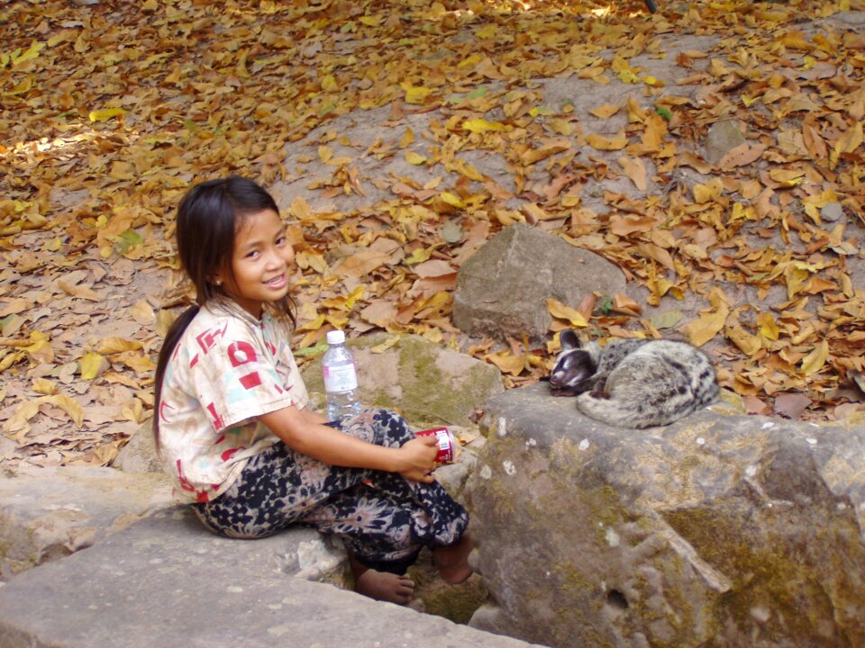 Girl cambodia favorite animal