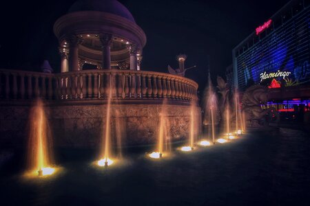 Fountain architecture night