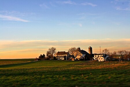 Farm sky grass