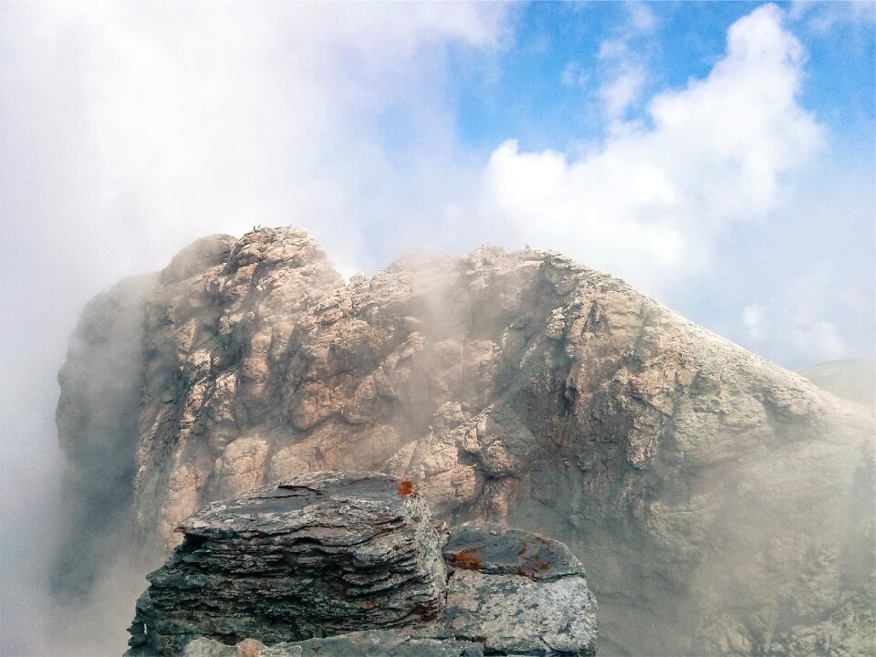 Summit clouds sky