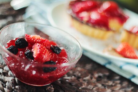 Jam filling tarts photo