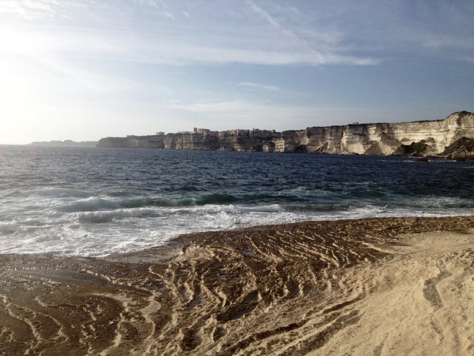 Waves shore sea
