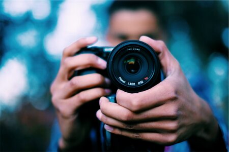 Slr photography hands photo