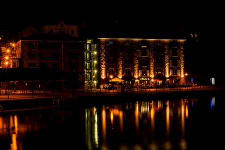 Lake water night photo