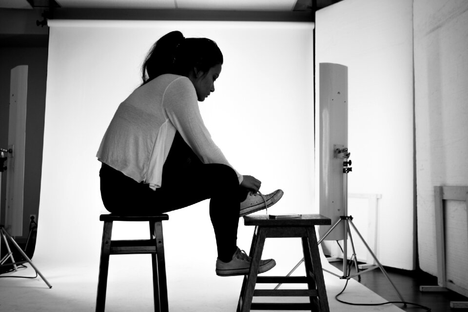 Photography girl shoes