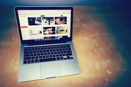 Apple business desk photo