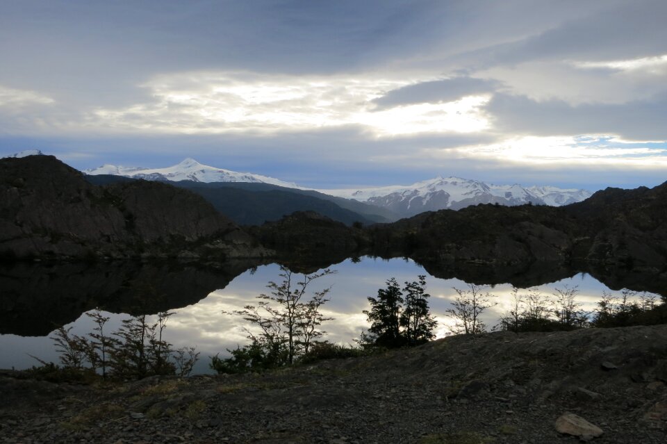 Landscape mountains peaks