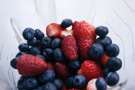 Strawberry blueberry healthy photo