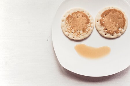 Maple syrup smiley face morning photo