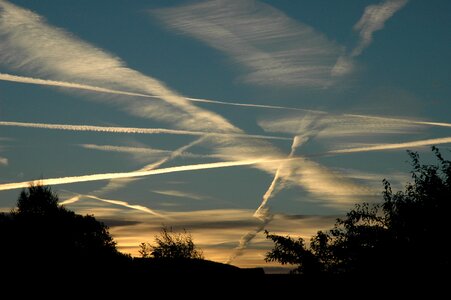 Contrail most sky photo