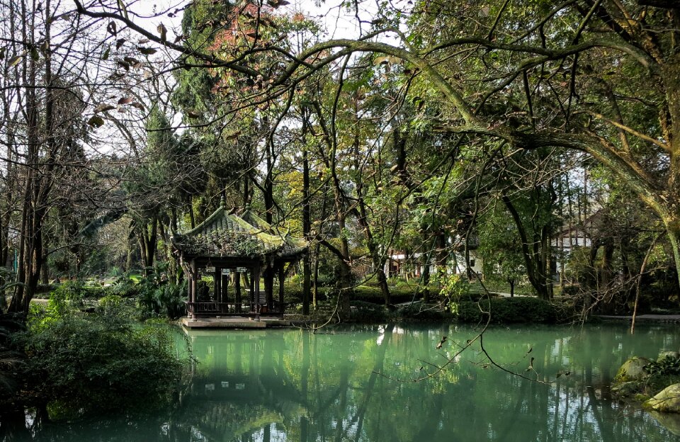Green nature jade pavilion