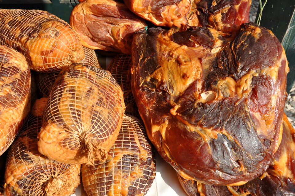 Smoked meat ham food