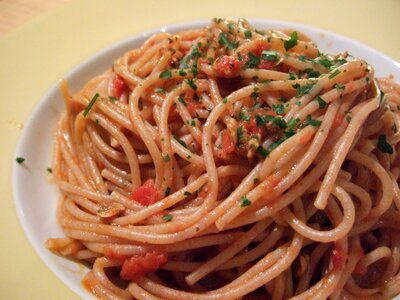 Spaghetti spelled clams wholemeal spaghetti