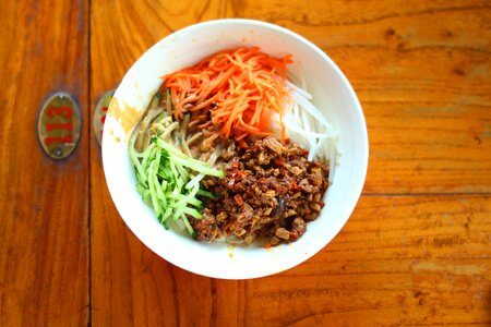 Food noodles bowl photo