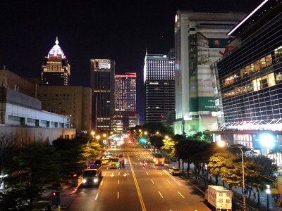 Taipei street view city view photo