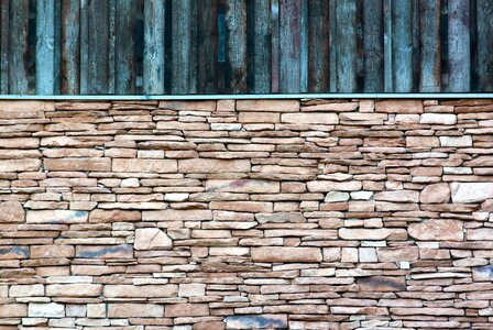 Facade stone wall building photo