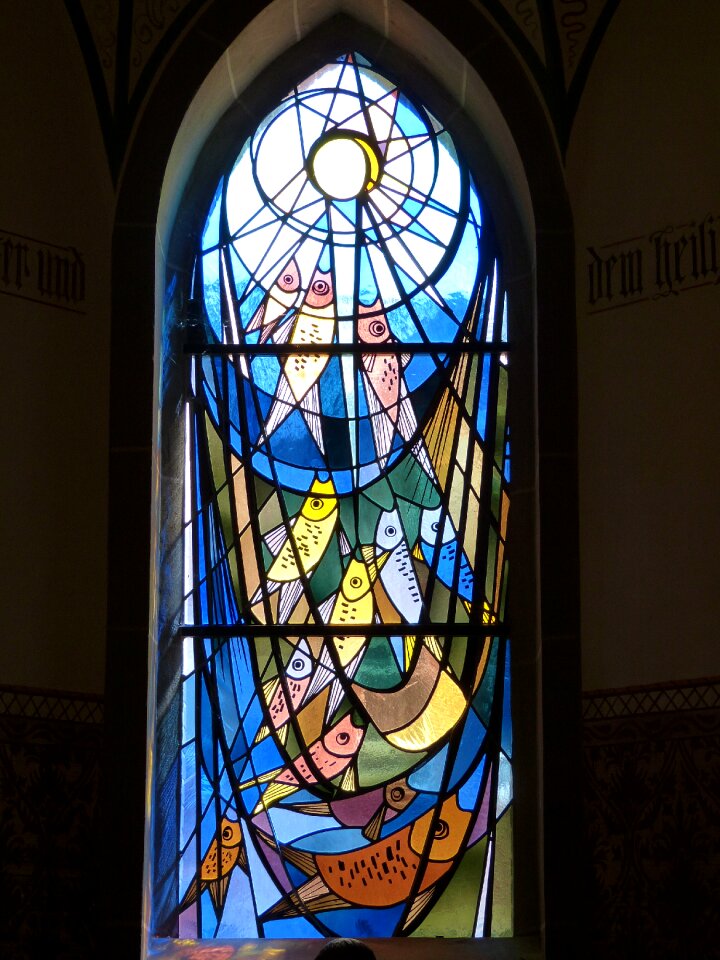 Church window faith stained glass window