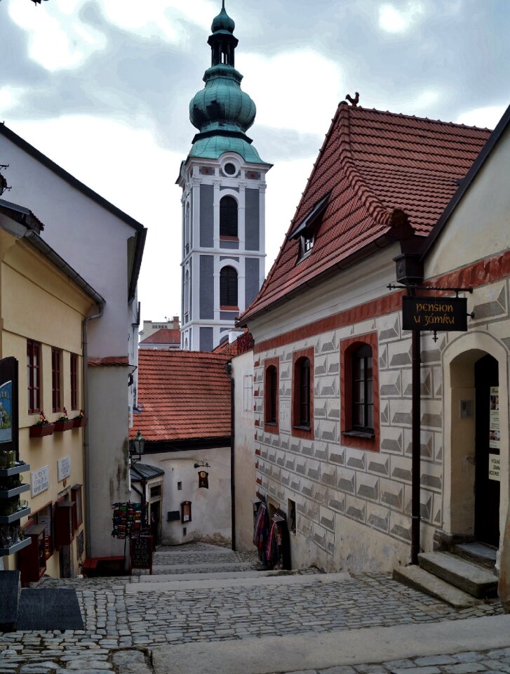 Czech krumlov czech republic stairs