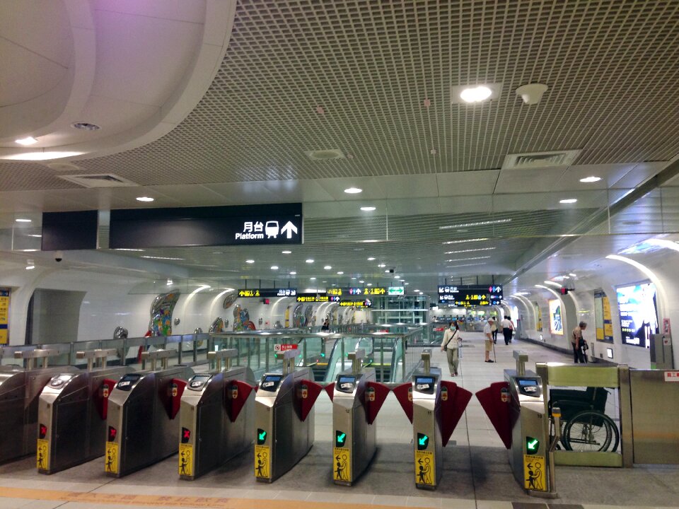 Taipei mrt the station exit