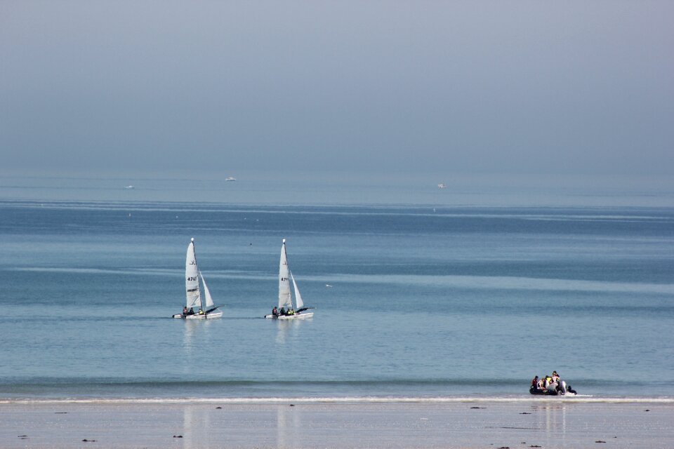 Ocean water sailboat