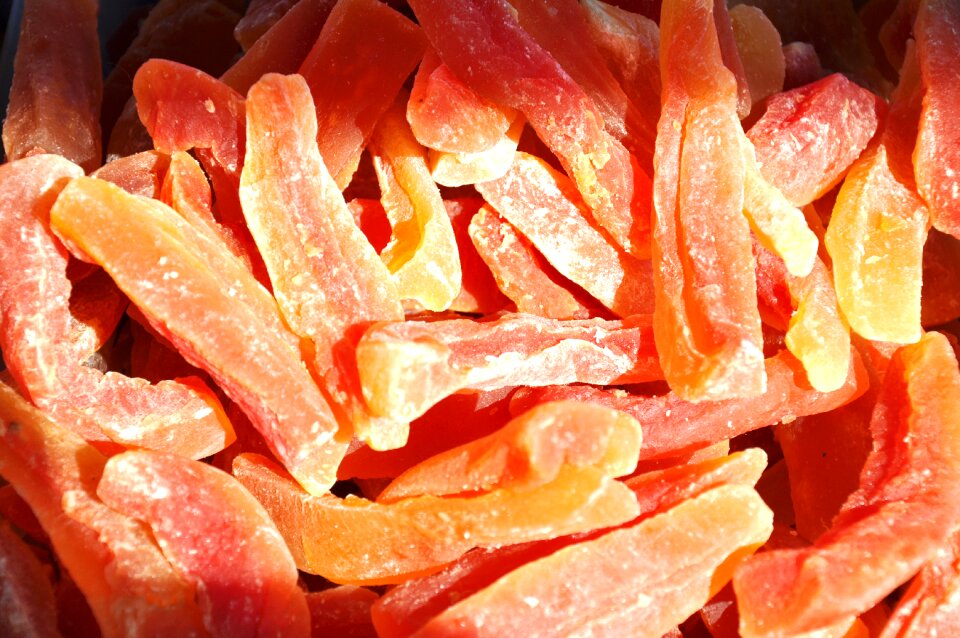 Candied fruit jelly orange food