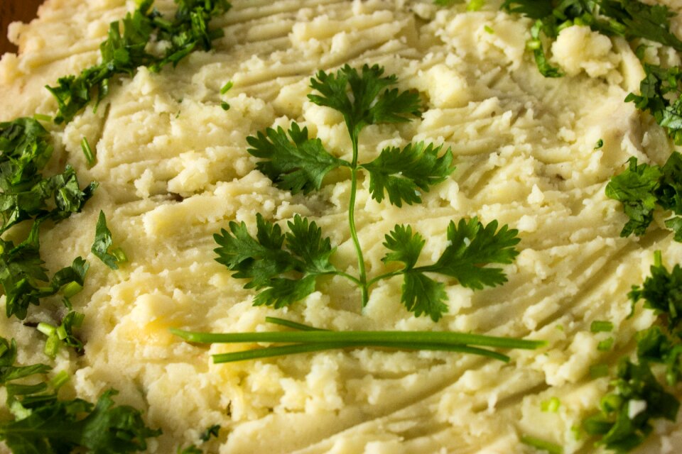 Green potato leaves