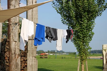 Outdoor clothesline clothing