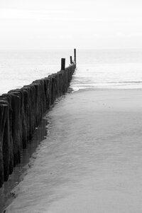 Wood planks sand wave photo