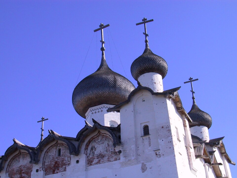 Cupolas russia monastery