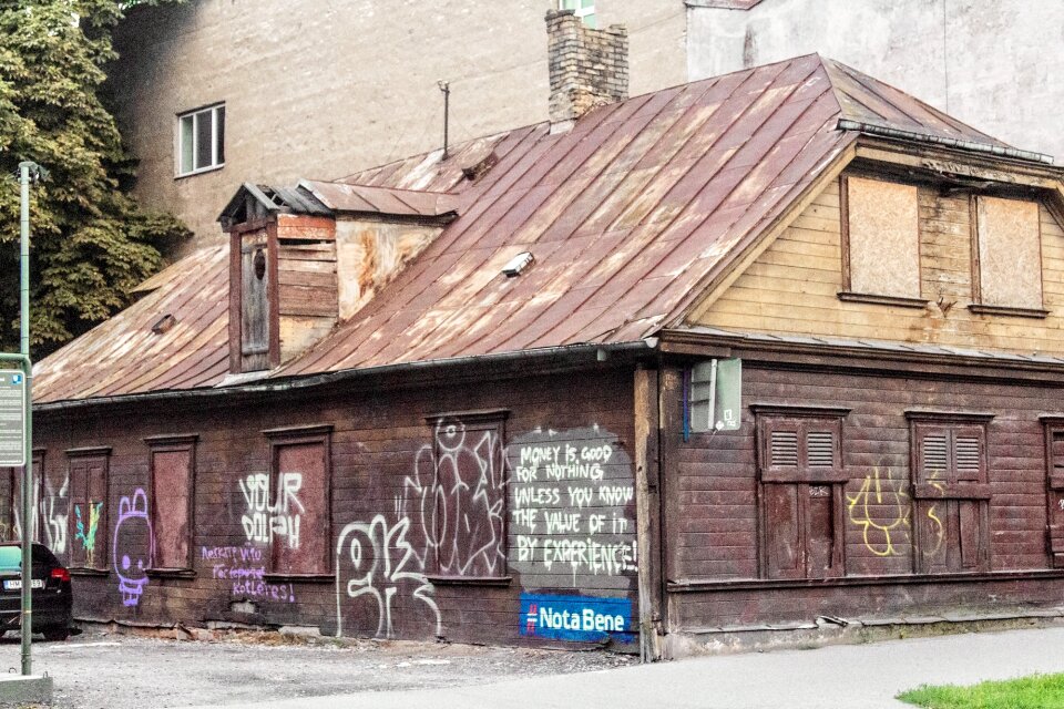 Sheet old house dilapidated