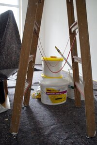 Painter working head farbeimer