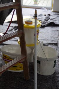 Painter working head farbeimer