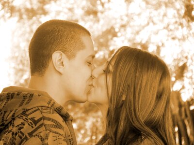 Casal boyfriends kiss