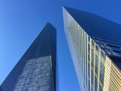 Skyline financial district landmark